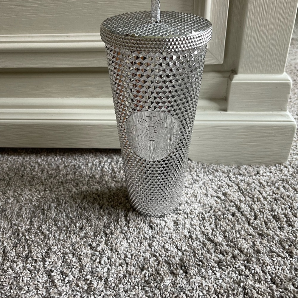 Starbucks Mickey Mouse Disney world silver tumbler